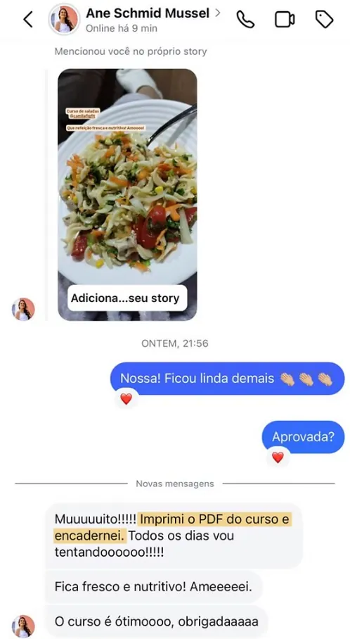 Depoimento real de aluna 5